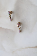 Pink 9K Stone Stud Earrings