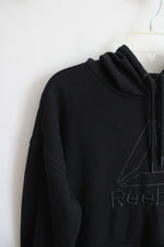Reebok Black Logo Hoodie | S