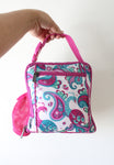 NEW Fit & Fresh Pink & Blue Paisley Patterned Insulated Small Lunch Containers & Bag