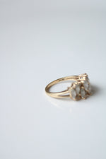 14K Yellow Gold Marquise Clear Stone Ring | Size 8