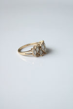 14K Yellow Gold Marquise Clear Stone Ring | Size 8