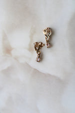 Pink 9K Stone Stud Earrings