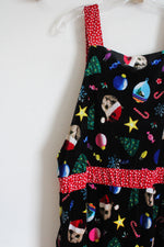 NEW Love On A Hanger Christmas Black Velvet Overalls | XL
