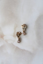 Pink 9K Stone Stud Earrings