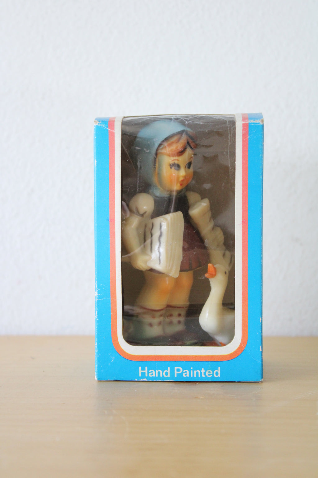 Vintage Dutch Girl & Goose Hand Painted Figurine