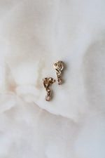 Pink 9K Stone Stud Earrings