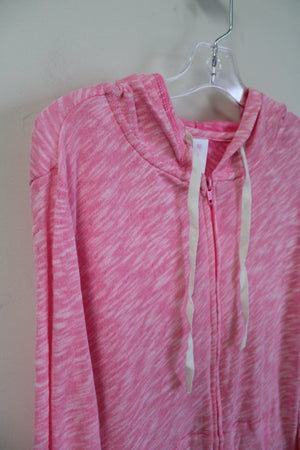 Girls' Sherpa Full Zip Hoodie Sweatshirt - All in Motion Pink M