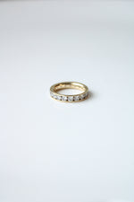 14K Yellow Gold CZ Infinity Band Ring | Size 5