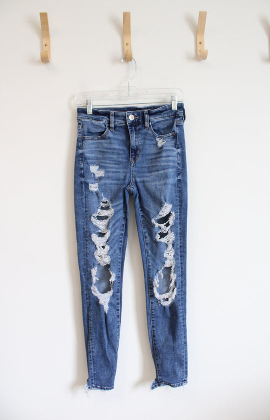 American Eagle High Rise Jegging Distressed Jeans | 4