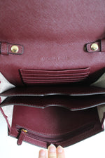 Michael Kors Burgundy Saffiano Leather Jet Set Travel Wallet