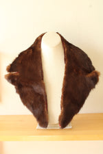 Vintage Brown Fur Stole Collar