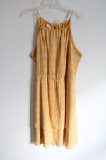 Eyeshadow Mustard Yellow Diamond Pattern Dress | XXL