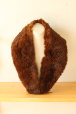 Vintage Brown Fur Collar or Scarf Wrap