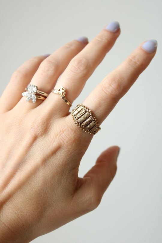 14K Yellow Gold Imperial Gold Mesh Flexible Ring | Size 9