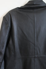 J. Ferrar Black Soft Leather Blazer Jacket | L