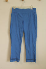 NEW Crown and Ivy Cobalt Blue Comfort Waistband Capris | 4