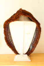Vintage Brown Fur Collar or Scarf Wrap