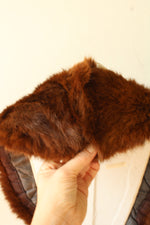 Vintage Brown Fur Collar or Scarf Wrap