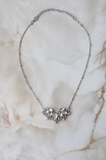Silver Tone Clear Stone Necklace