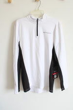 NEW Spyder Active White Black 1/4 Zip Pullover | L