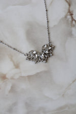 Silver Tone Clear Stone Necklace