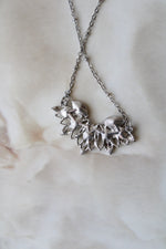 Silver Tone Clear Stone Necklace