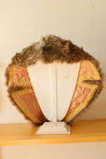 Vintage Genuine Fur Tan Brown and Gray Toned Collar