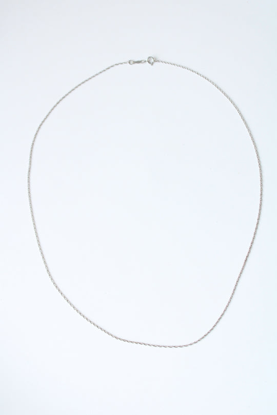 14K White Gold Chain Necklace