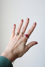 Pink Ruby 14K Yellow Gold Ring | Size 9