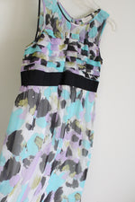 Ann Taylor LOGT Blue Chiffon Dress | 6 Petite