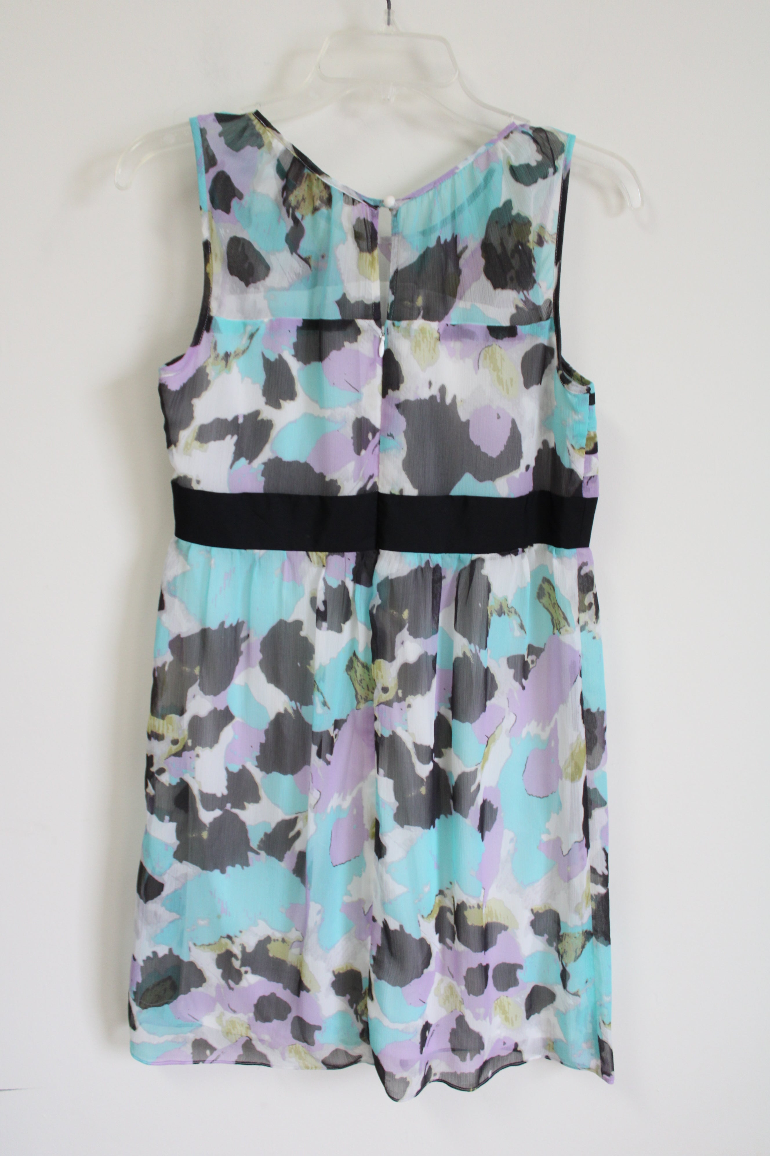Ann Taylor LOGT Blue Chiffon Dress | 6 Petite