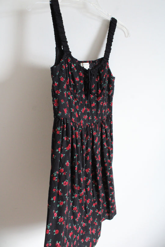 Aeropostale Black Red Floral Dress | M