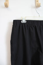 Zac & Rachel Black Elastic Waist Capri Pants | L