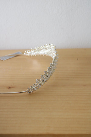 NEW David's Bridal Swarovski Crystal Silver Tiara