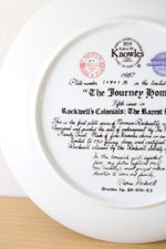 Edwin M. Knowles Rockwell's Colonials "The Journey Home" Decorative Dish