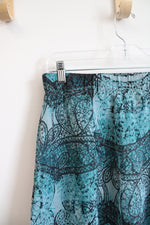 Jaclyn Smith Blue & Black Patterned Skirt | S