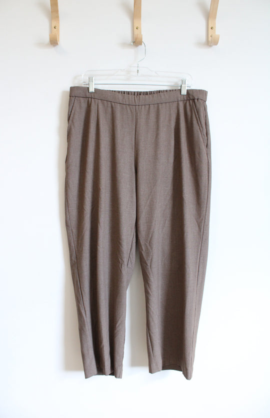 Briggs Brown Trouser Pants | 16W Petite