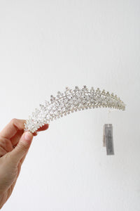 NEW David's Bridal Swarovski Crystal Silver Tiara