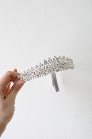 NEW David's Bridal Swarovski Crystal Silver Tiara