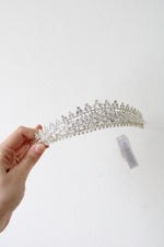 NEW David's Bridal Swarovski Crystal Silver Tiara