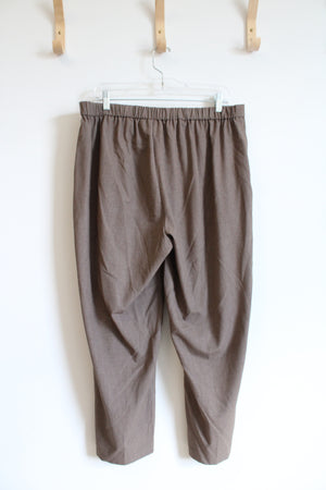 Briggs Brown Trouser Pants | 16W Petite