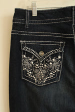 NINE WEST Dark Wash Wide Leg Jeans | 12