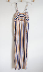 Xhilaration Blue Yellow Striped Jumpsuit | M