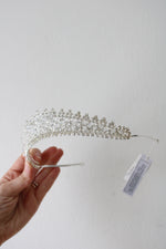 NEW David's Bridal Swarovski Crystal Silver Tiara