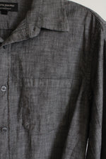 Banana Republic Soft Wash Slim Fit Gray Button Down Shirt | M