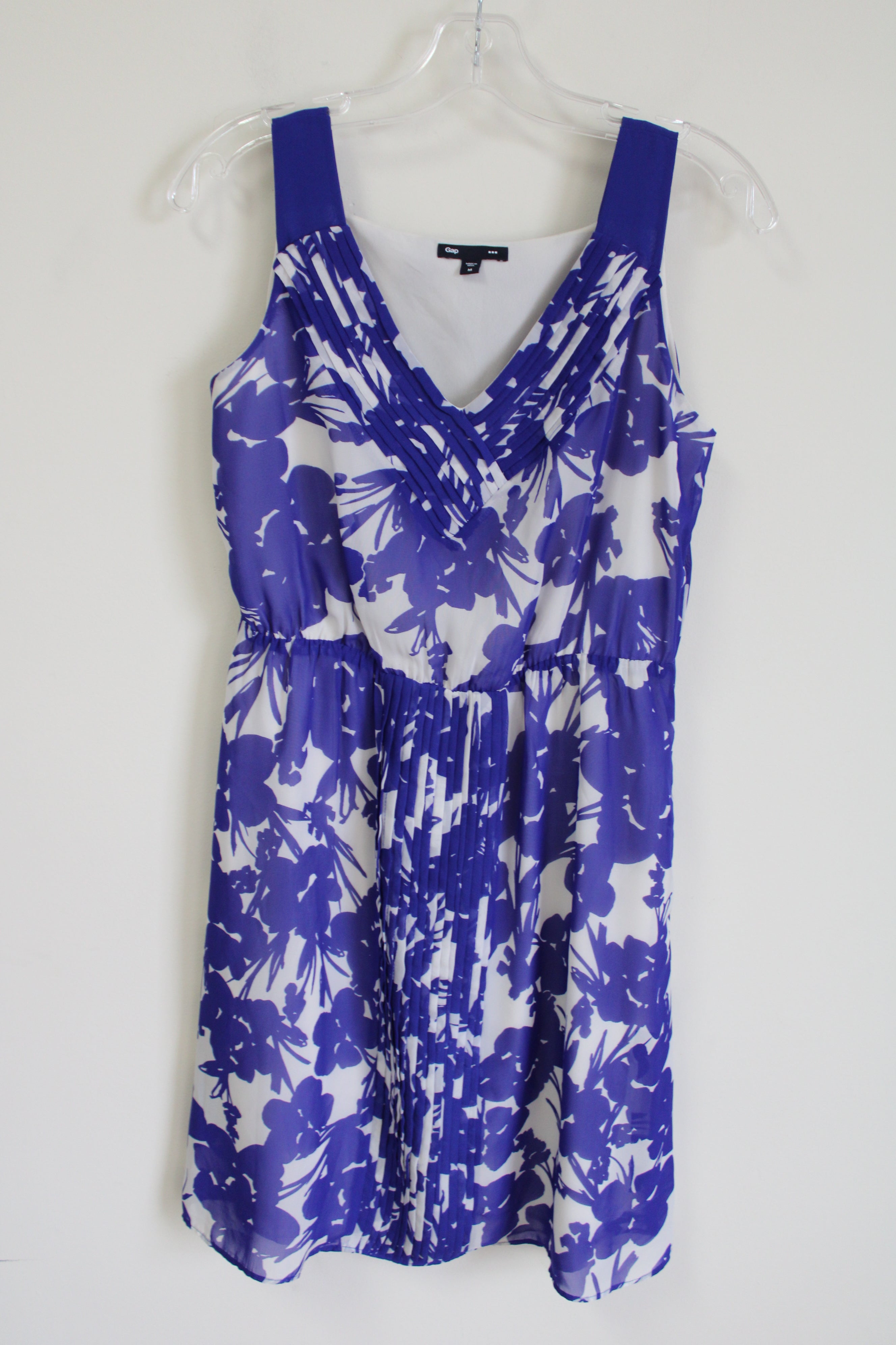 Gap Blue Floral Chiffon Dress | M