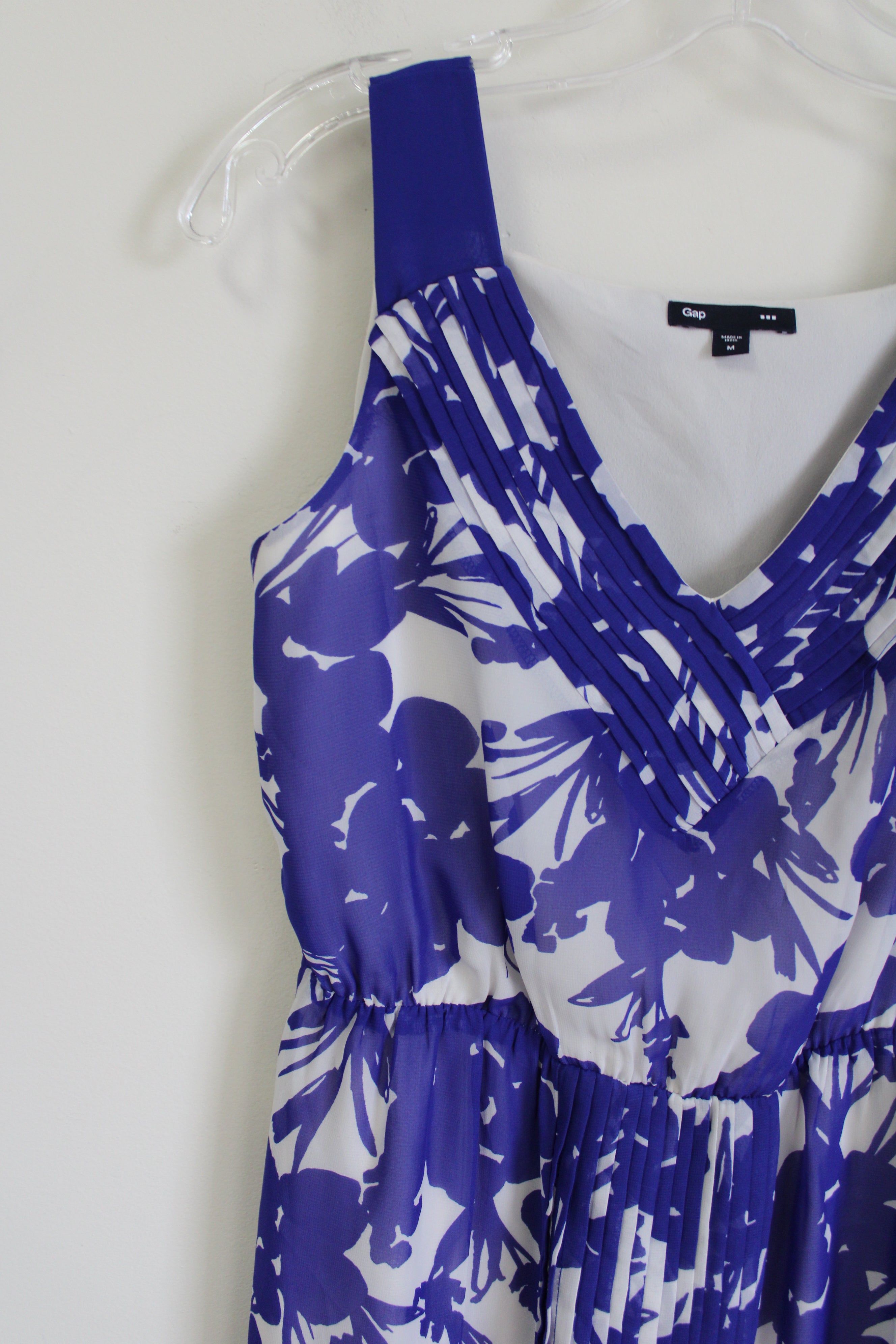 Gap Blue Floral Chiffon Dress | M