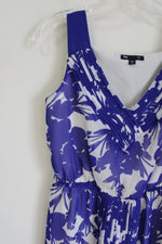 Gap Blue Floral Chiffon Dress | M