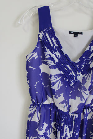 Gap Blue Floral Chiffon Dress | M