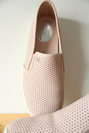 MICHAEL Michael Kors Light Pink Leather Slip-On Shoes | Size 8.5